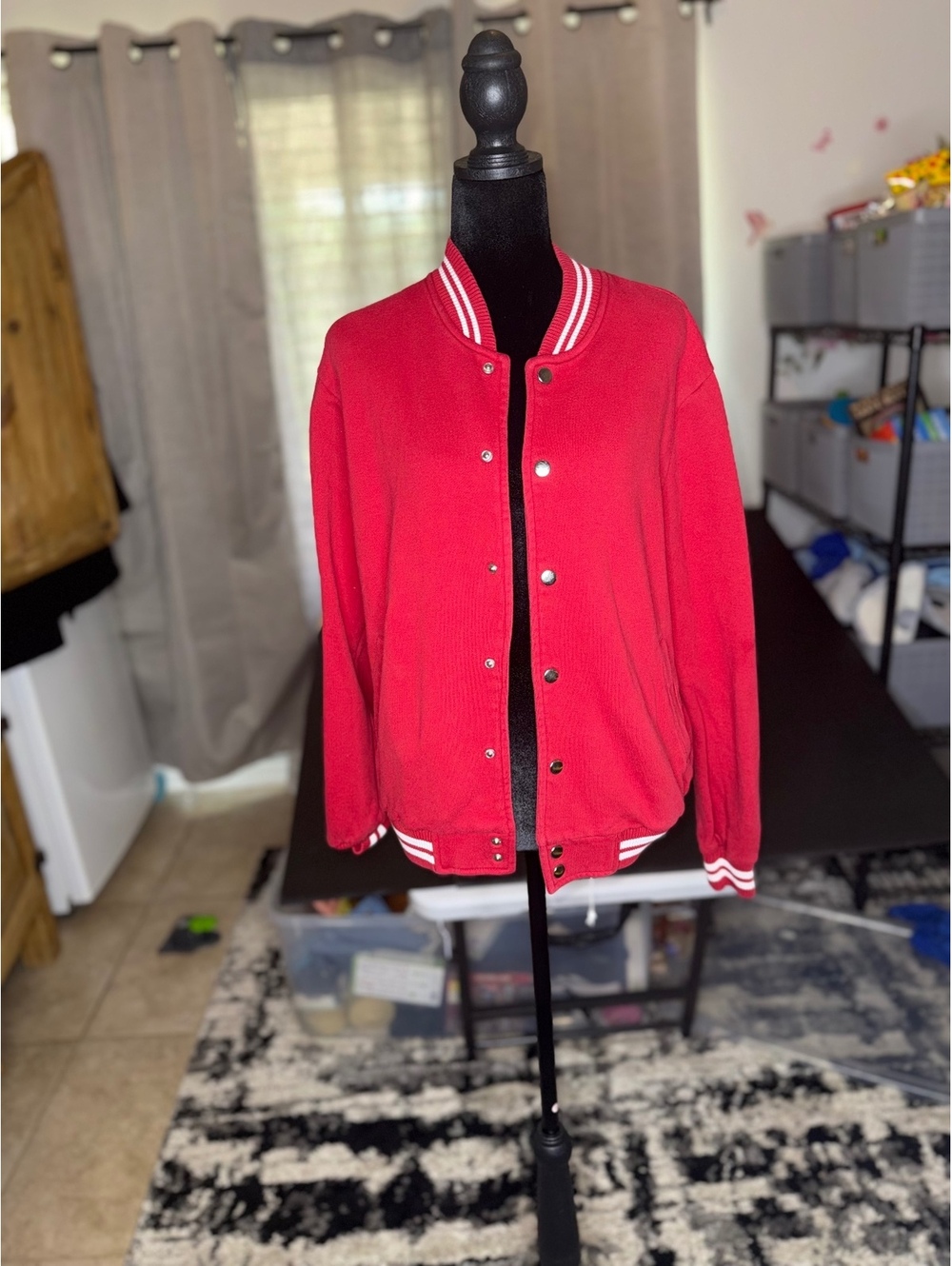 Forever 21 Red Varsity Jacket for Men Size m